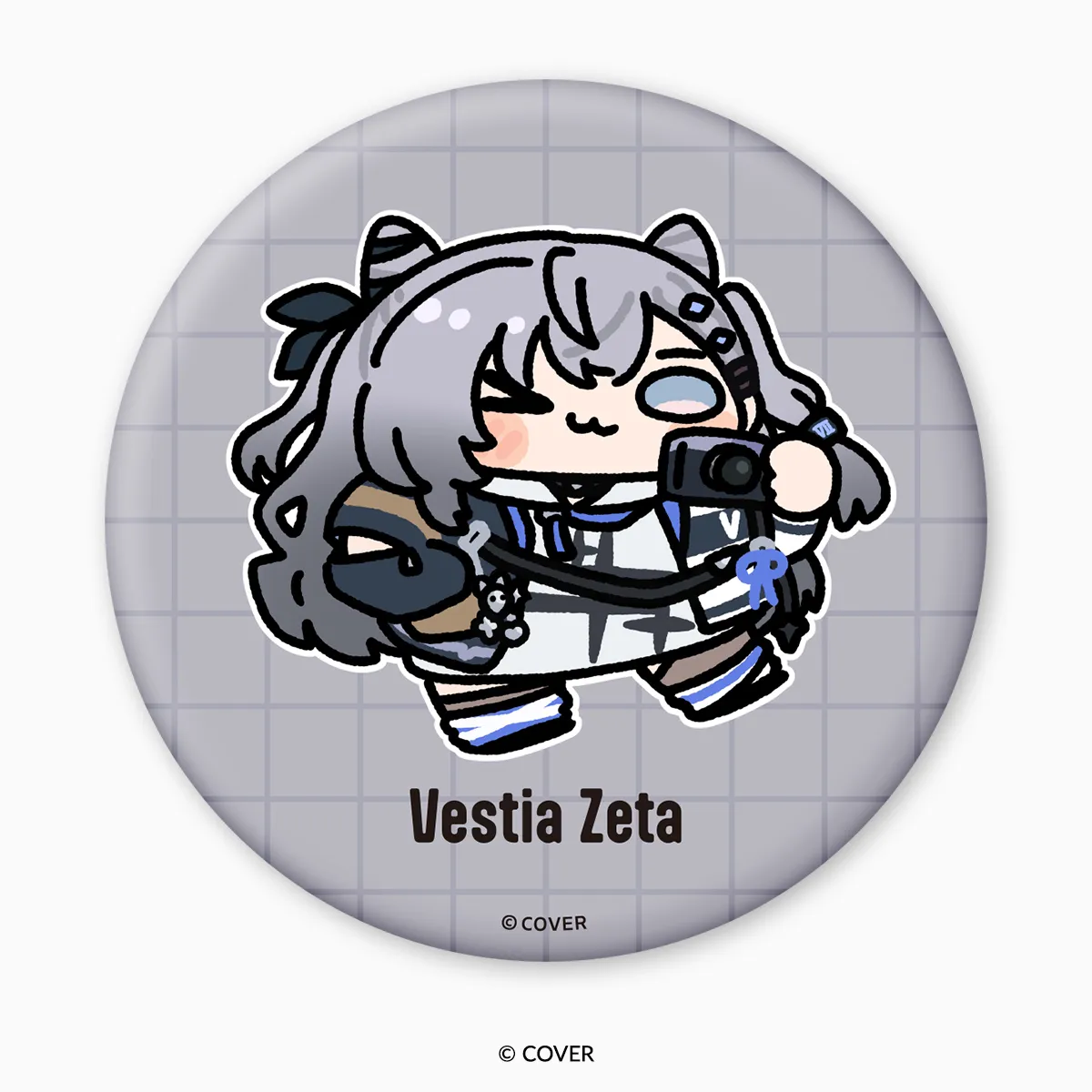 hololive Meet 2025 Chibi Illustration Big Tin Badge - Vestia Zeta