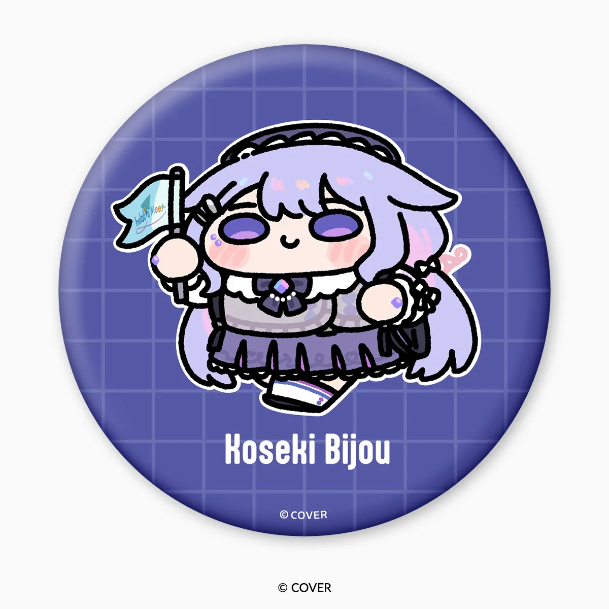 hololive Meet 2025 Chibi Illustration Big Tin Badge - Koseki Bijou
