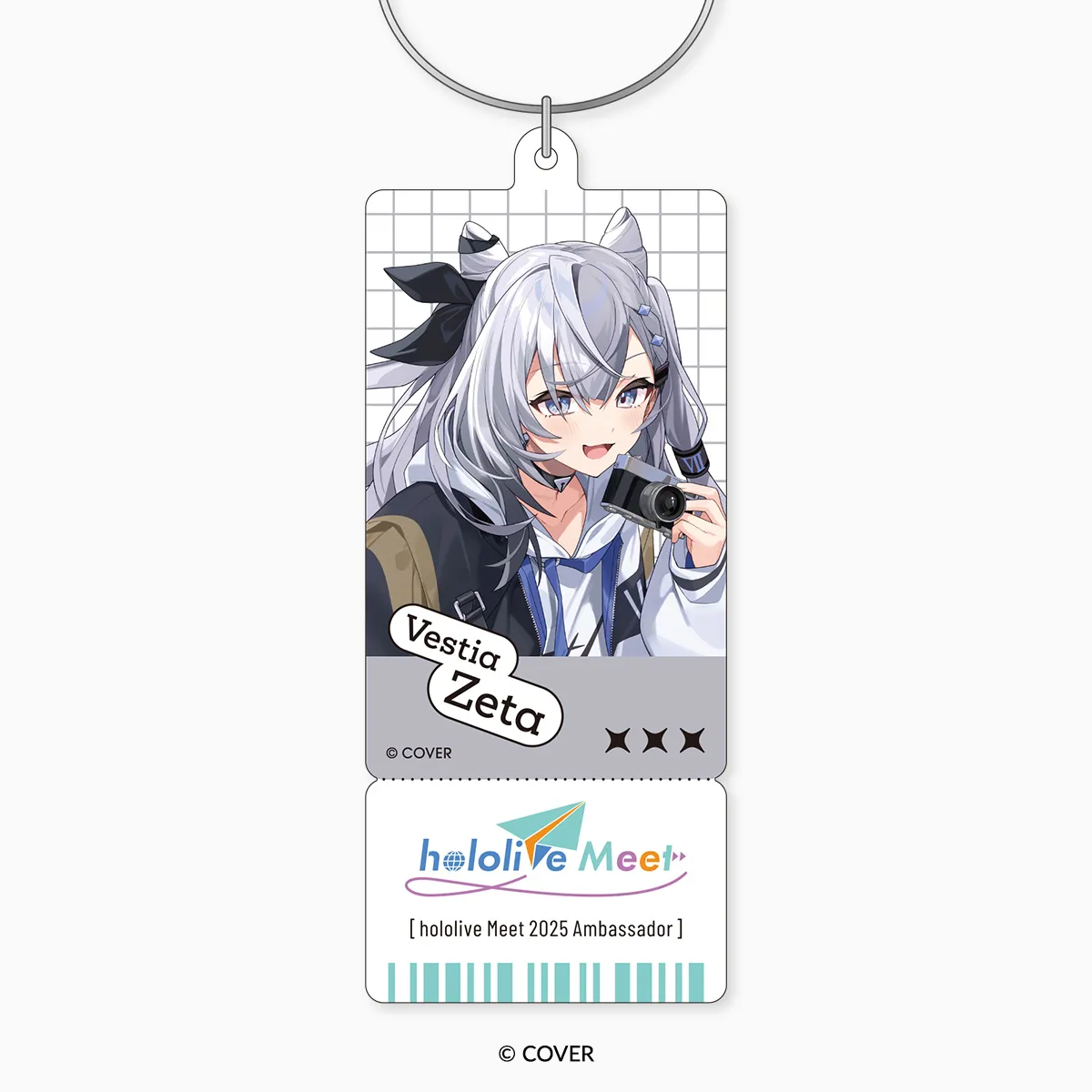 hololive Meet 2025 Acrylic Ticket Keychain - Vestia Zeta