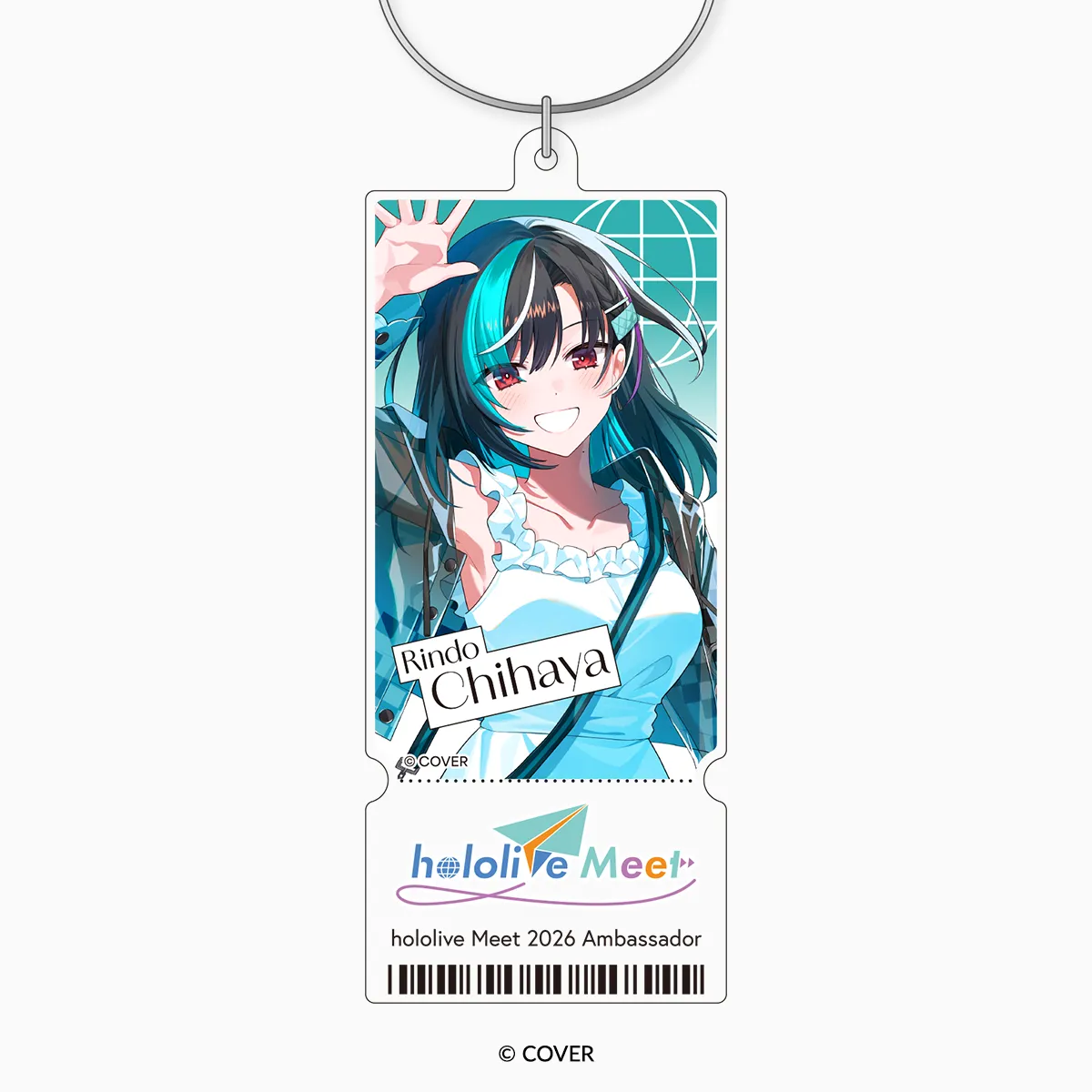 hololive Meet 2026 Acrylic Ticket Keychain - Rindo Chihaya