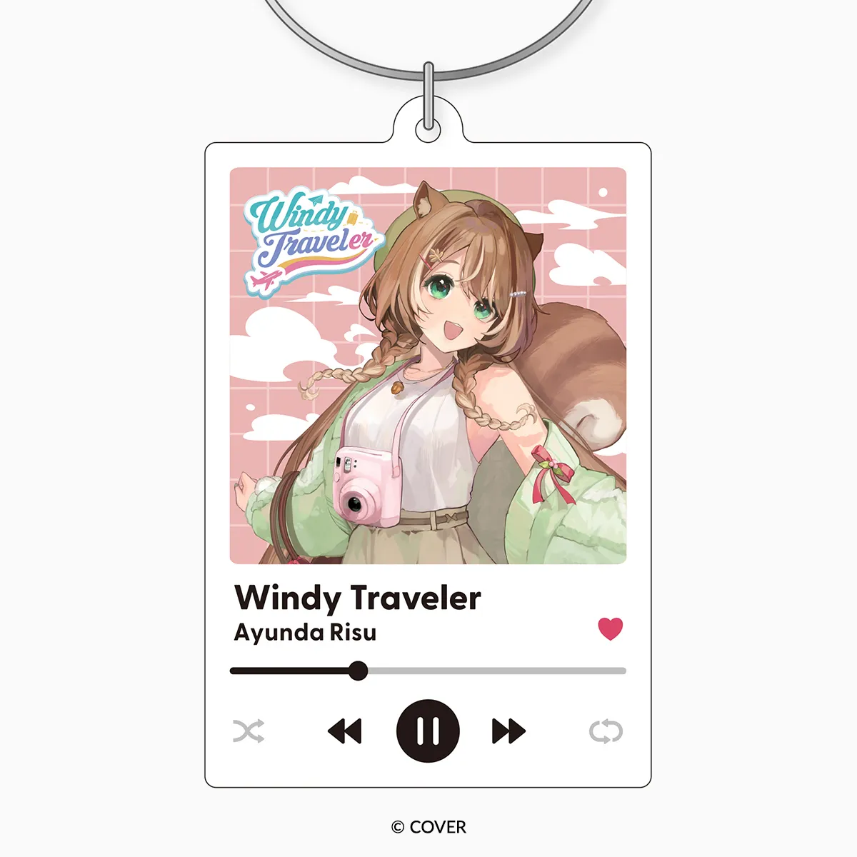 hololive Meet 5th Anniversary Windy Traveler NFC Acrylic Keychain - Ayunda Risu