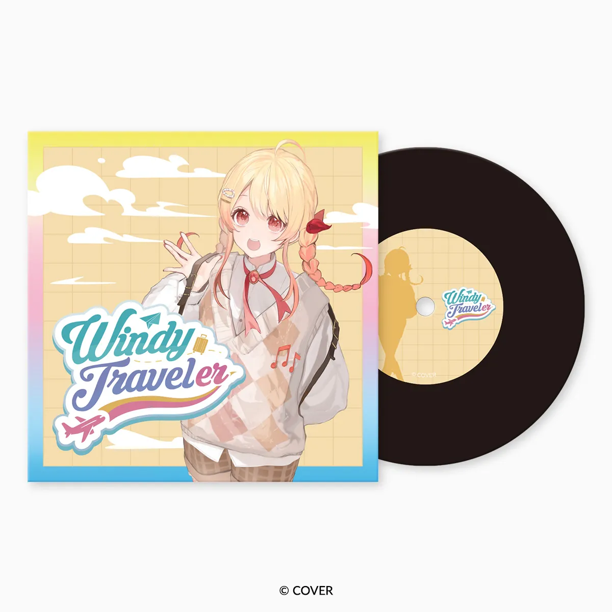 hololive Meet 5th Anniversary Windy Traveler Record-Style Coaster - Otonose Kanade